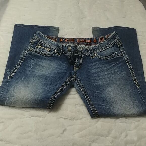 Rock Revival Kelly Bootcut Jeans 28 inseam 30" - Picture 3 of 13